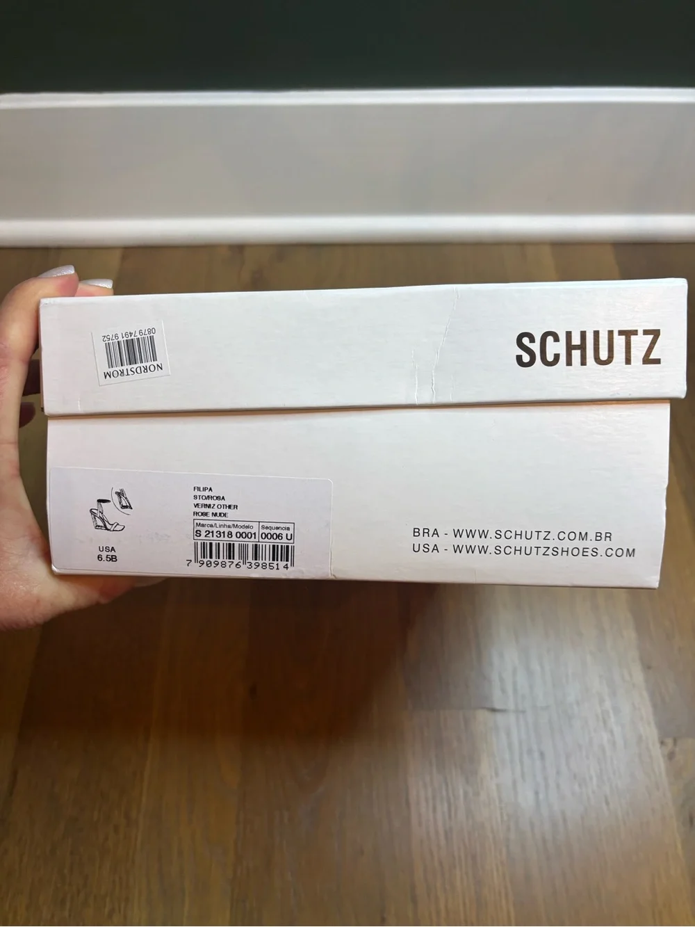 SCHUTZ Blush Patent Leather Ankle-Strap Sandals